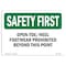 Signmission OSHA, Open-Toe Heel Footwear Prohibited Beyond, 10in X 7in Rigid Plastic, 10" W, 7" H, Landscape OS-SF-P-710-L-10683 - alternate 1